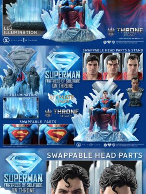 Superman (Comics) Superman Fortress of Solitude on Throne - Prime 1 Studio