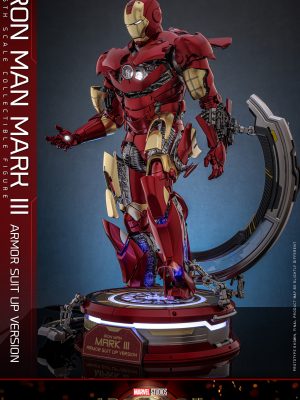 Hot Toys MMS825D72 – Iron Man Mark 3 (Armor Suit Up Version) 1/6 Scale Collectible Figure
