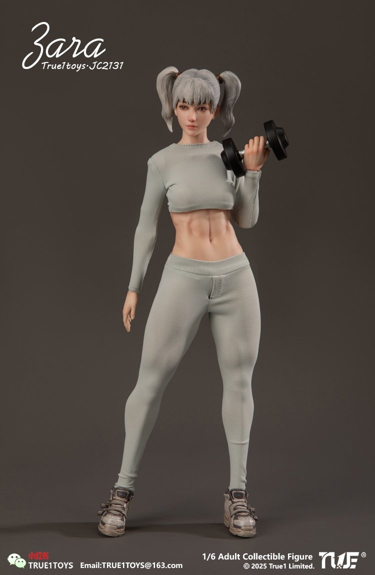 True1Toys JC2131 – Sporty Girl ZARA (Gray Hair Version) 1/6 Scale Action Figure